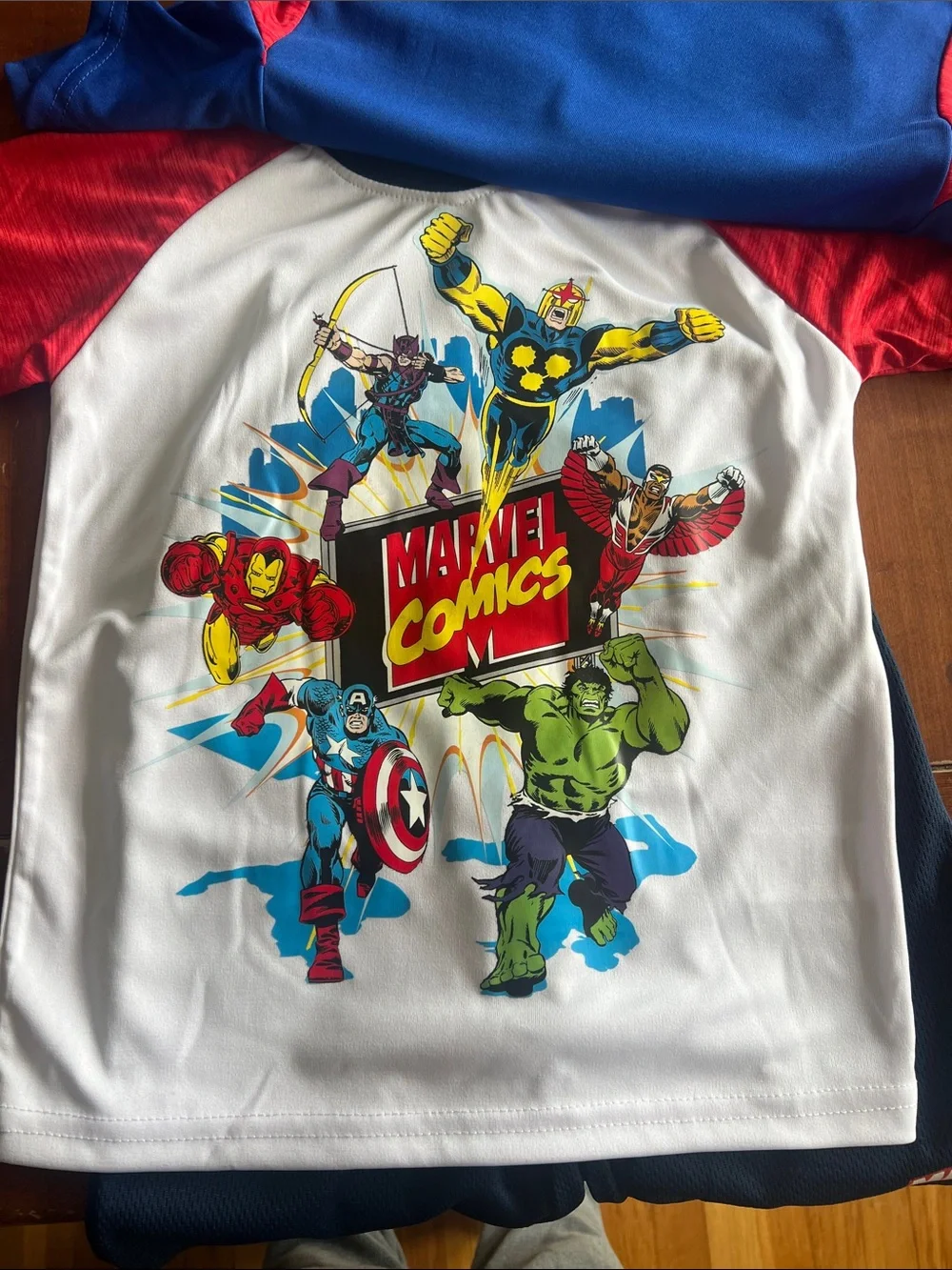 Marvel Spider-Man Blue & Red Kids Costume Tee 3-Pc Set size 6 - Picture 2 of 4